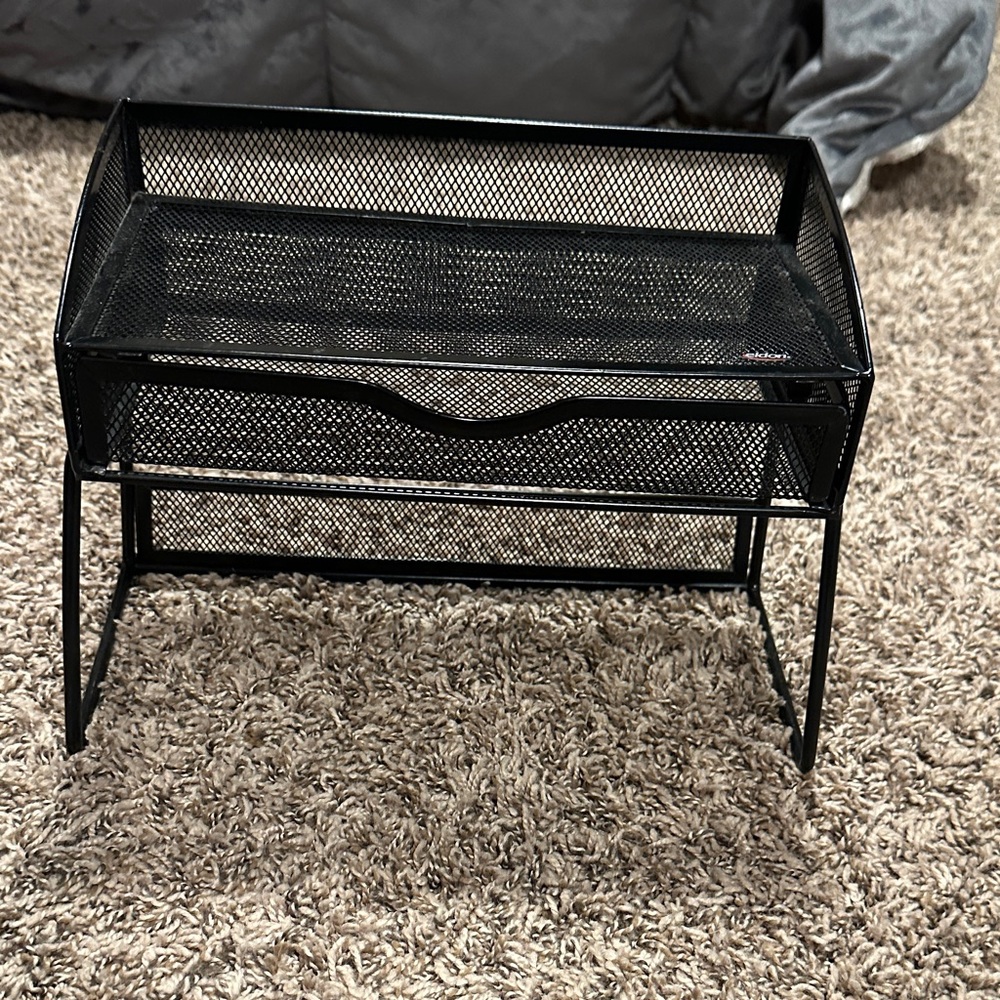 Black Mesh Desk Organizer